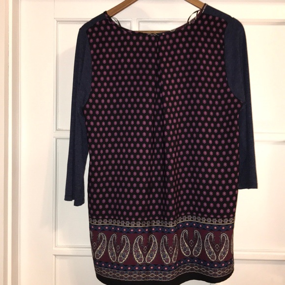 Kaileigh Mixed Print Paisley Top  B12 - Picture 2 of 5
